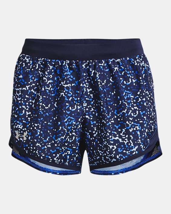 Women's UA Fly-By 2.0 Printed Shorts, Navy, pdpMainDesktop image number 5